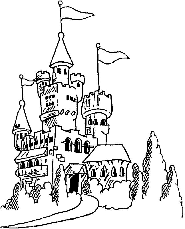 着色页: 城堡 (建筑和建筑) #62154 - 免费可打印着色页