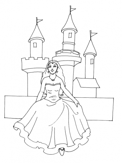 着色页: 城堡 (建筑和建筑) #62160 - 免费可打印着色页