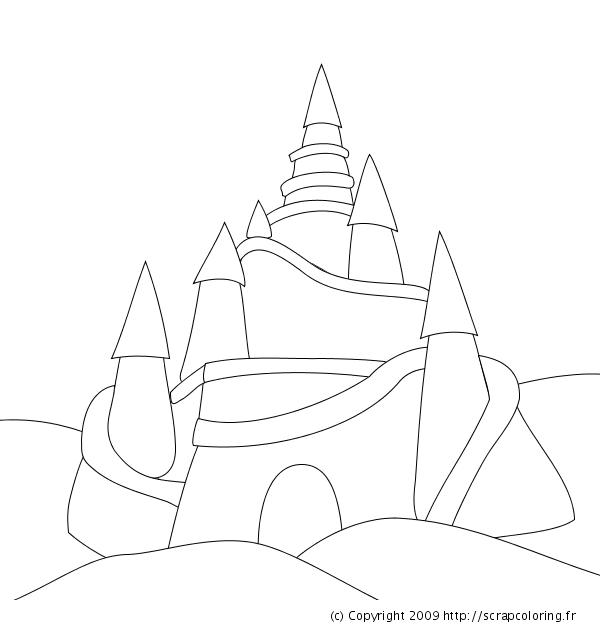 着色页: 城堡 (建筑和建筑) #62173 - 免费可打印着色页