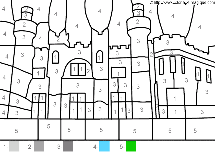 着色页: 城堡 (建筑和建筑) #62192 - 免费可打印着色页
