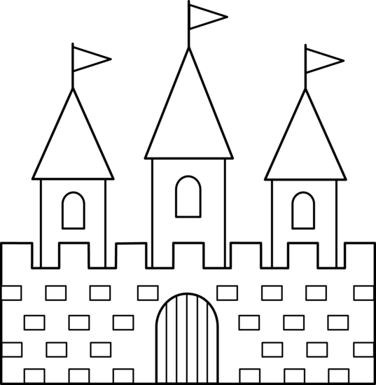 着色页: 城堡 (建筑和建筑) #62213 - 免费可打印着色页