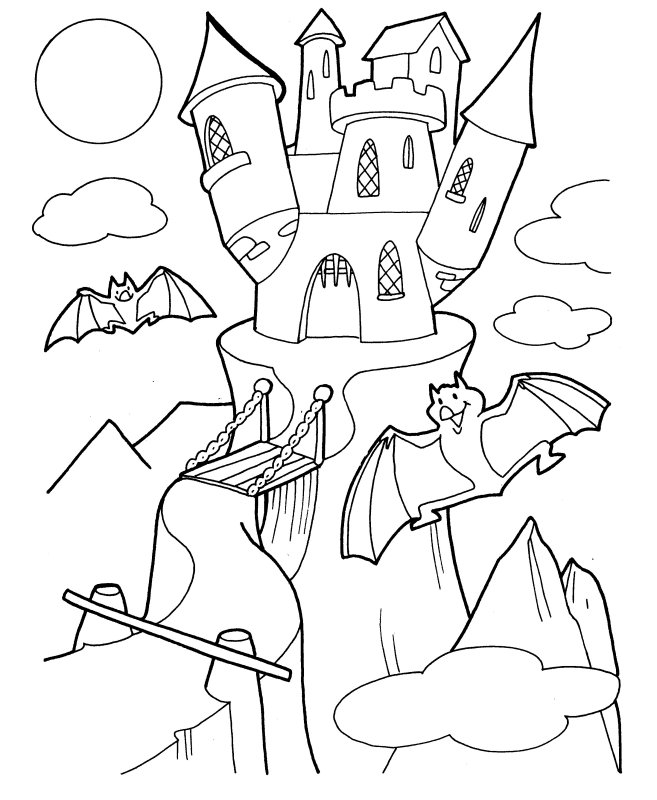 着色页: 城堡 (建筑和建筑) #62214 - 免费可打印着色页