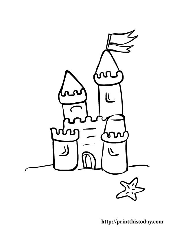 着色页: 城堡 (建筑和建筑) #62234 - 免费可打印着色页