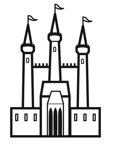 着色页: 城堡 (建筑和建筑) #62269 - 免费可打印着色页