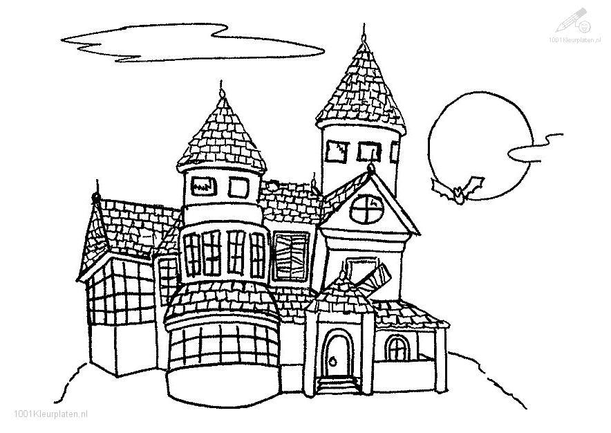 着色页: 城堡 (建筑和建筑) #62314 - 免费可打印着色页