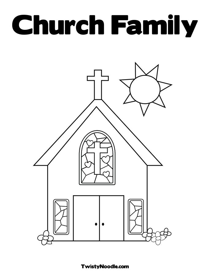 着色页: 教会 (建筑和建筑) #64160 - 免费可打印着色页