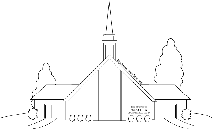 着色页: 教会 (建筑和建筑) #64186 - 免费可打印着色页