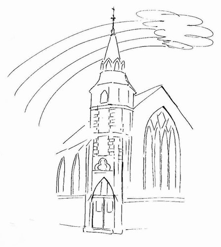 着色页: 教会 (建筑和建筑) #64192 - 免费可打印着色页