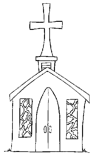 着色页: 教会 (建筑和建筑) #64214 - 免费可打印着色页