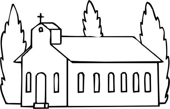 着色页: 教会 (建筑和建筑) #64259 - 免费可打印着色页