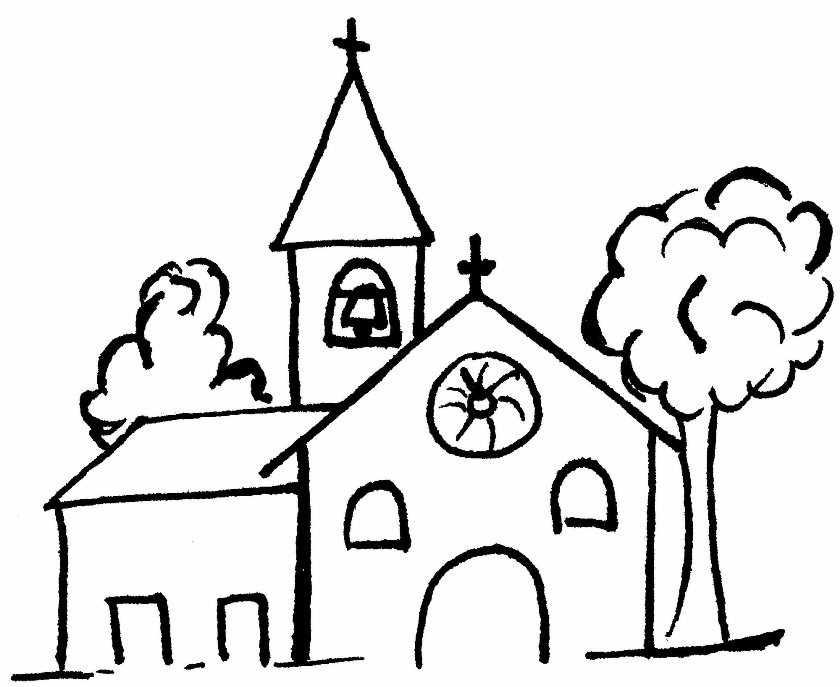 着色页: 教会 (建筑和建筑) #64274 - 免费可打印着色页