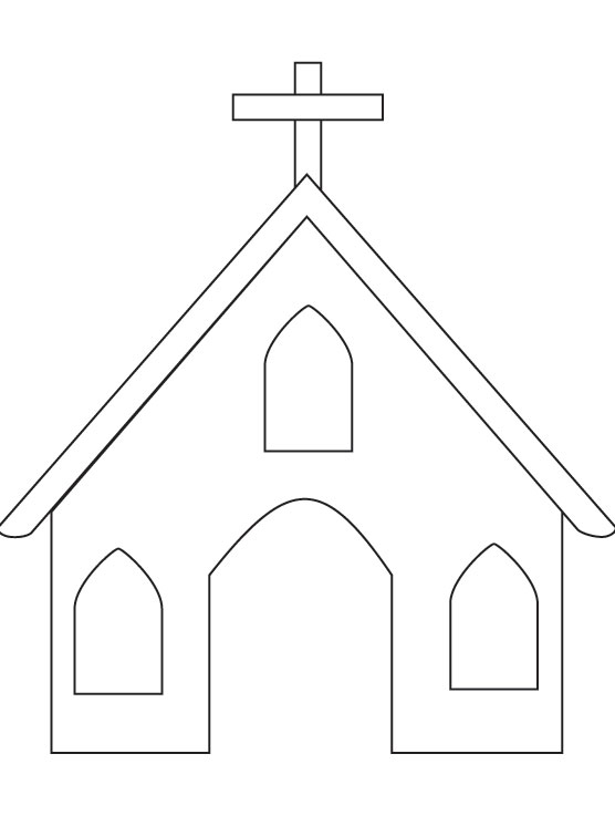 着色页: 教会 (建筑和建筑) #64303 - 免费可打印着色页