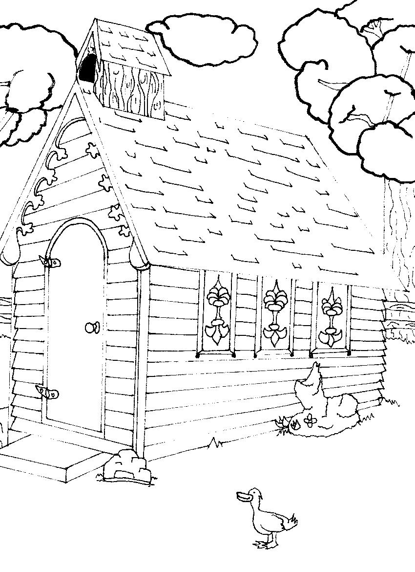着色页: 教会 (建筑和建筑) #64379 - 免费可打印着色页