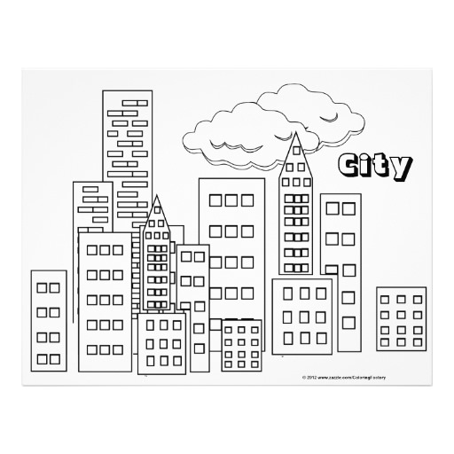 着色页: 城市 (建筑和建筑) #64915 - 免费可打印着色页