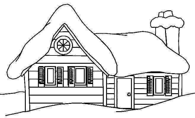 着色页: 木屋 (建筑和建筑) #169886 - 免费可打印着色页