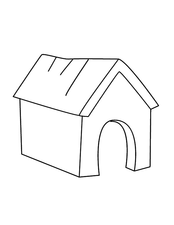 着色页: 狗窝 (建筑和建筑) #62394 - 免费可打印着色页