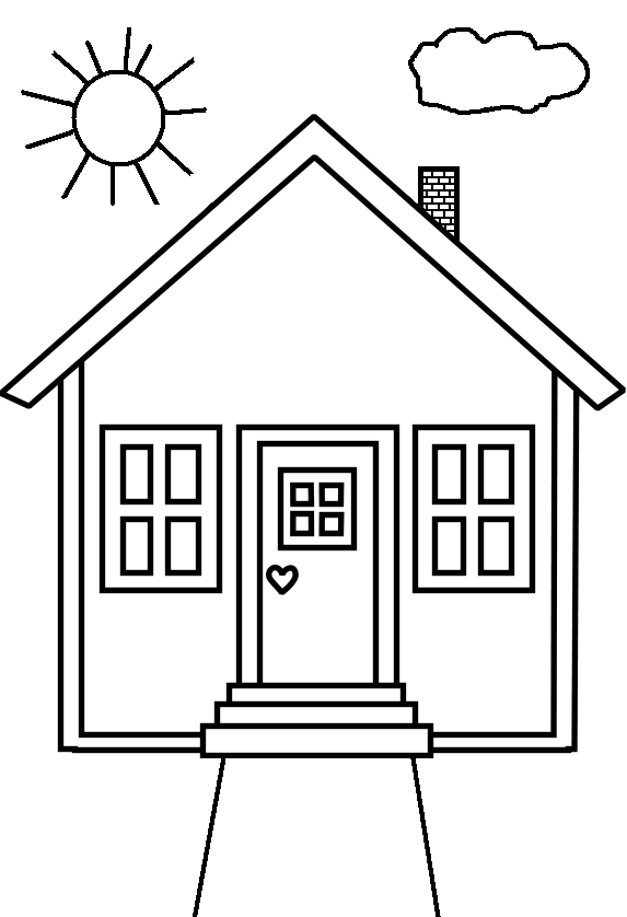 着色页: 房子 (建筑和建筑) #64627 - 免费可打印着色页