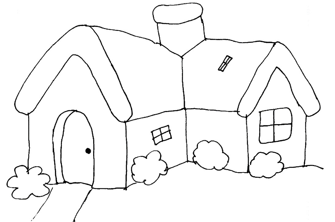 着色页: 房子 (建筑和建筑) #64634 - 免费可打印着色页