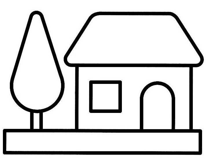 着色页: 房子 (建筑和建筑) #64645 - 免费可打印着色页