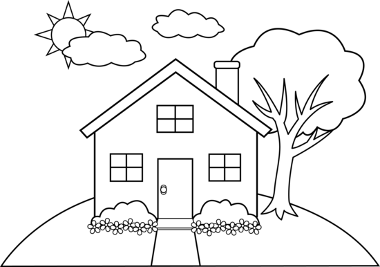 着色页: 房子 (建筑和建筑) #64655 - 免费可打印着色页