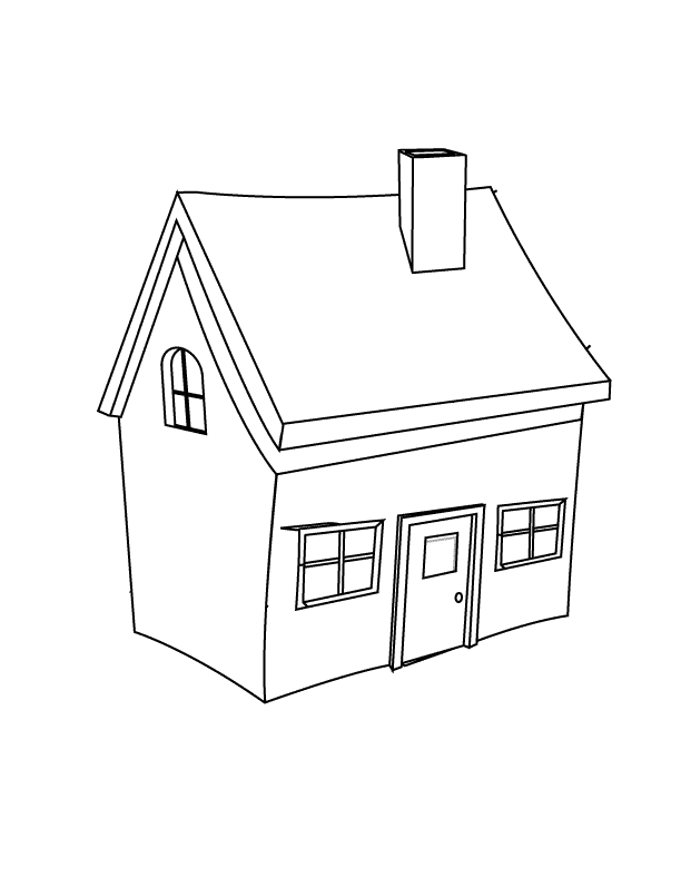 着色页: 房子 (建筑和建筑) #64662 - 免费可打印着色页