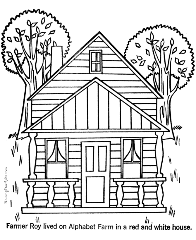 着色页: 房子 (建筑和建筑) #64668 - 免费可打印着色页
