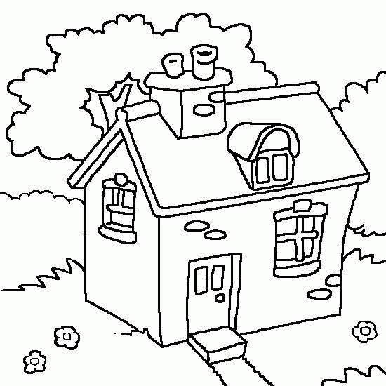 着色页: 房子 (建筑和建筑) #64703 - 免费可打印着色页
