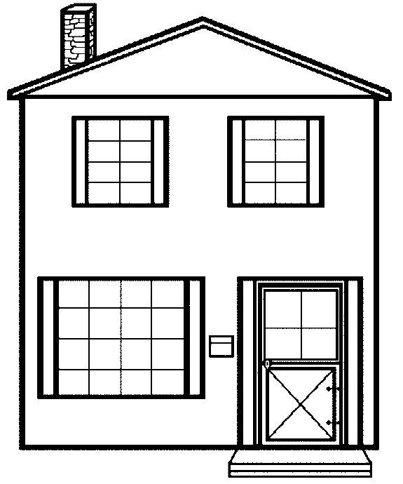 着色页: 房子 (建筑和建筑) #64734 - 免费可打印着色页