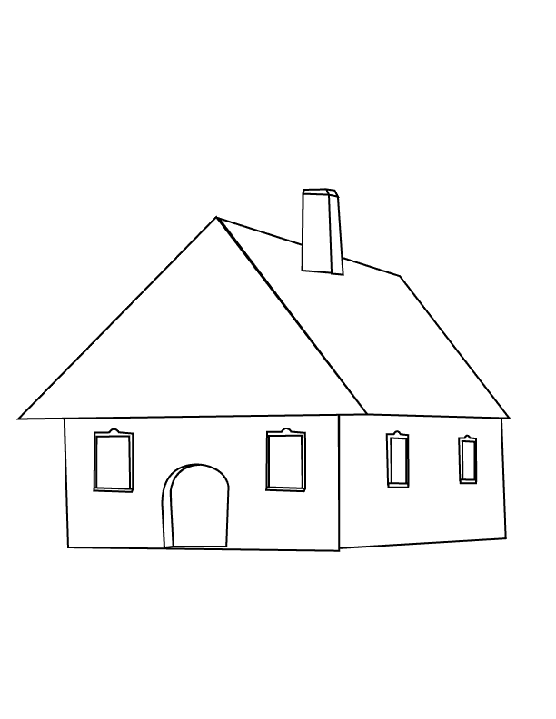 着色页: 房子 (建筑和建筑) #64741 - 免费可打印着色页