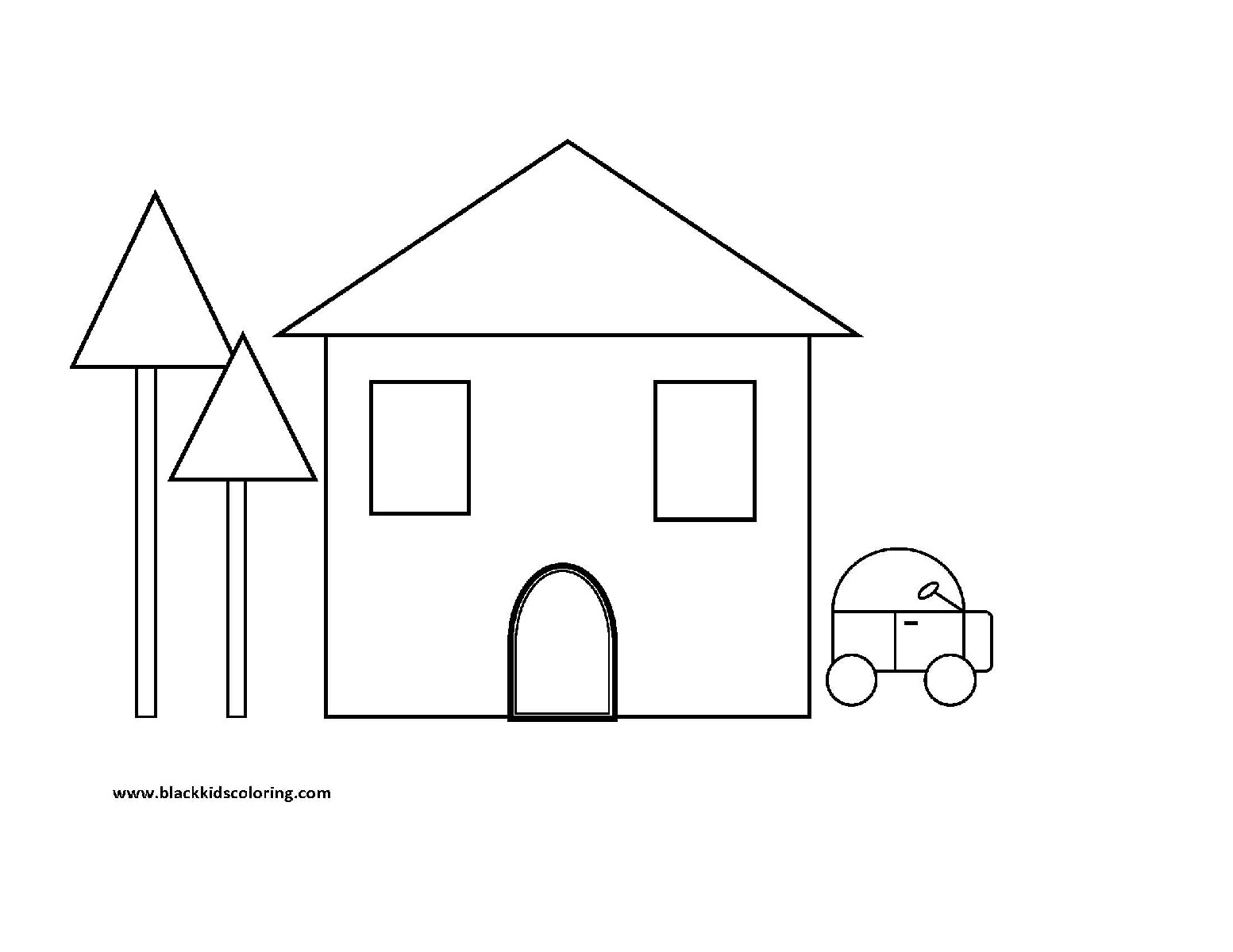 着色页: 房子 (建筑和建筑) #64756 - 免费可打印着色页