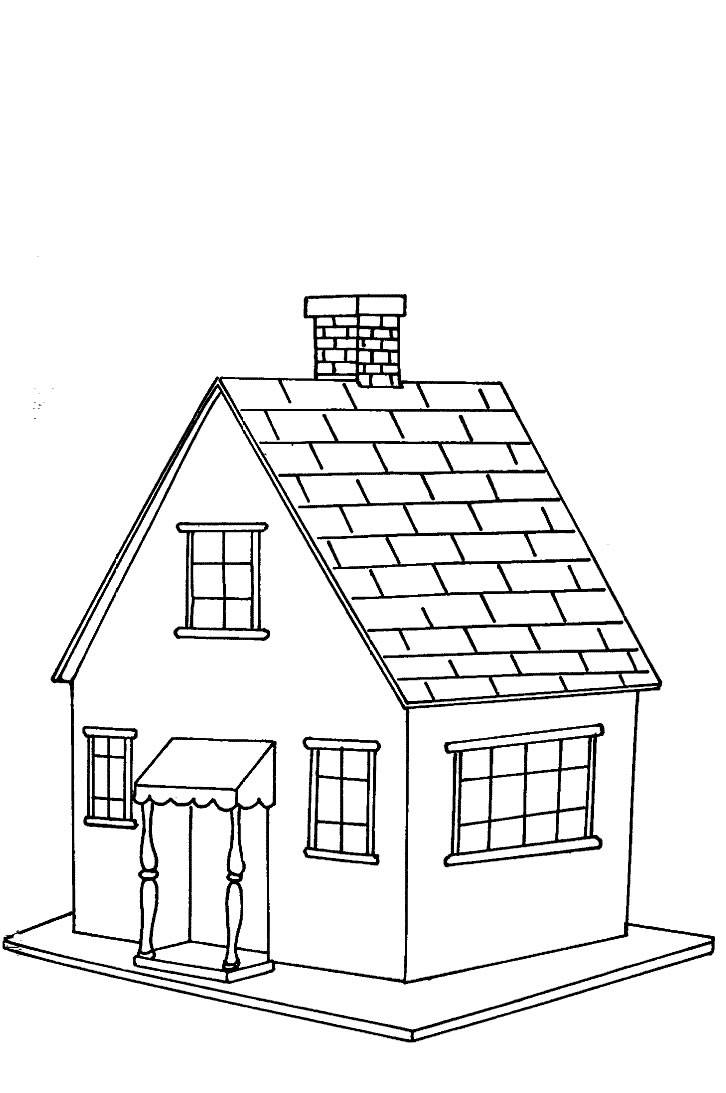 着色页: 房子 (建筑和建筑) #64792 - 免费可打印着色页