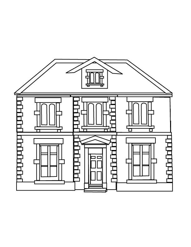 着色页: 房子 (建筑和建筑) #64795 - 免费可打印着色页