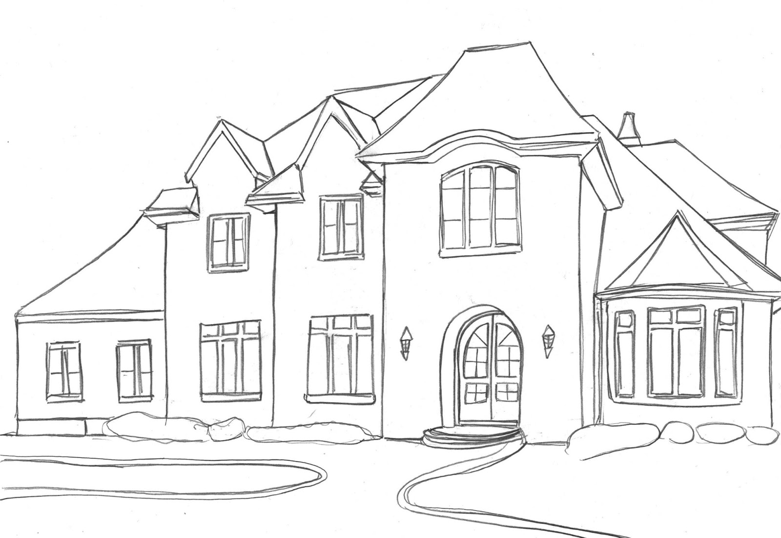 着色页: 房子 (建筑和建筑) #66443 - 免费可打印着色页