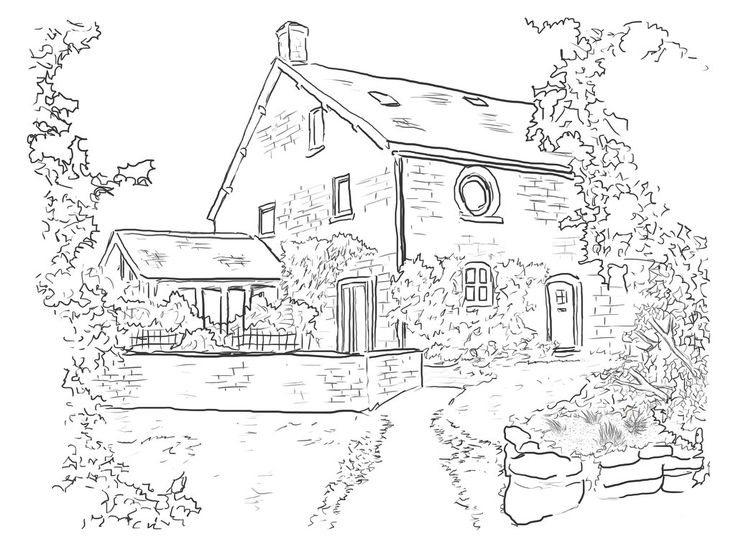 着色页: 房子 (建筑和建筑) #66569 - 免费可打印着色页