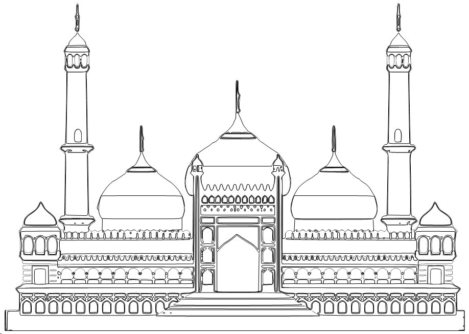 着色页: 清真寺 (建筑和建筑) #64512 - 免费可打印着色页