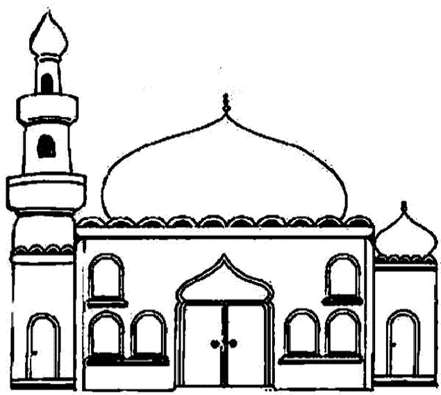 着色页: 清真寺 (建筑和建筑) #64516 - 免费可打印着色页