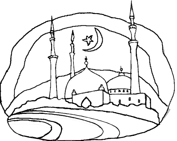 着色页: 清真寺 (建筑和建筑) #64528 - 免费可打印着色页