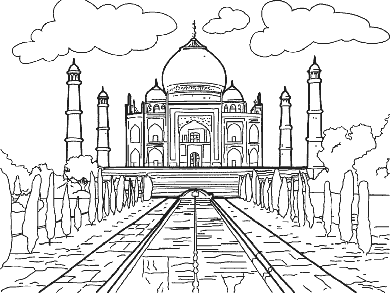 着色页: 清真寺 (建筑和建筑) #64530 - 免费可打印着色页