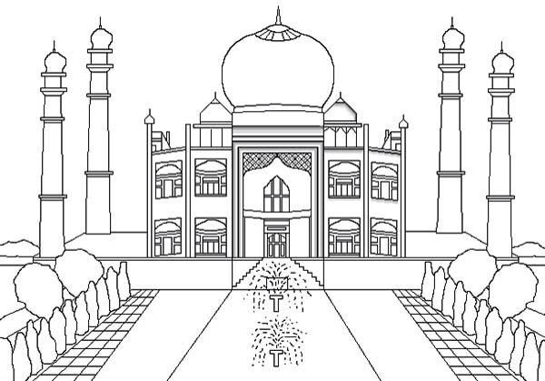 着色页: 清真寺 (建筑和建筑) #64540 - 免费可打印着色页