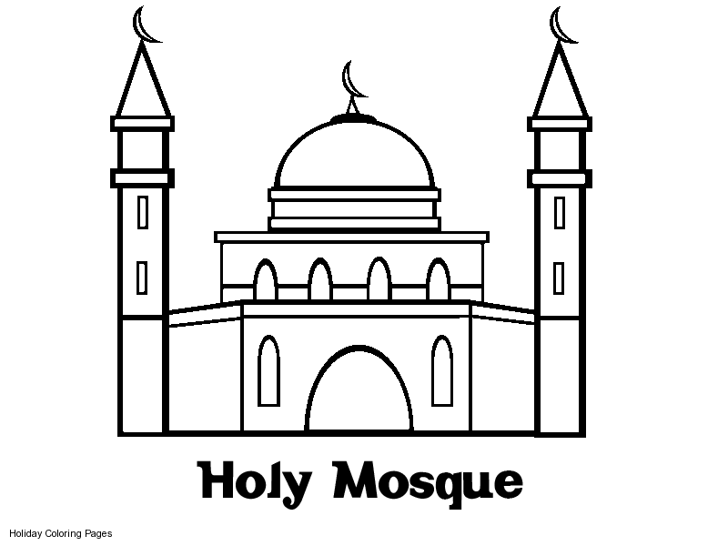 着色页: 清真寺 (建筑和建筑) #64541 - 免费可打印着色页