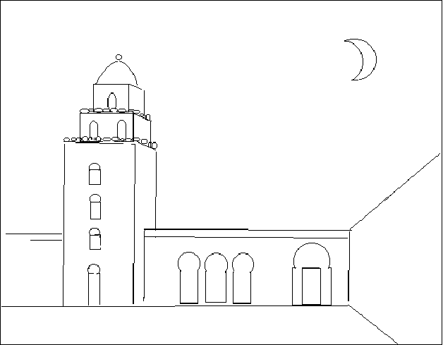 着色页: 清真寺 (建筑和建筑) #64569 - 免费可打印着色页