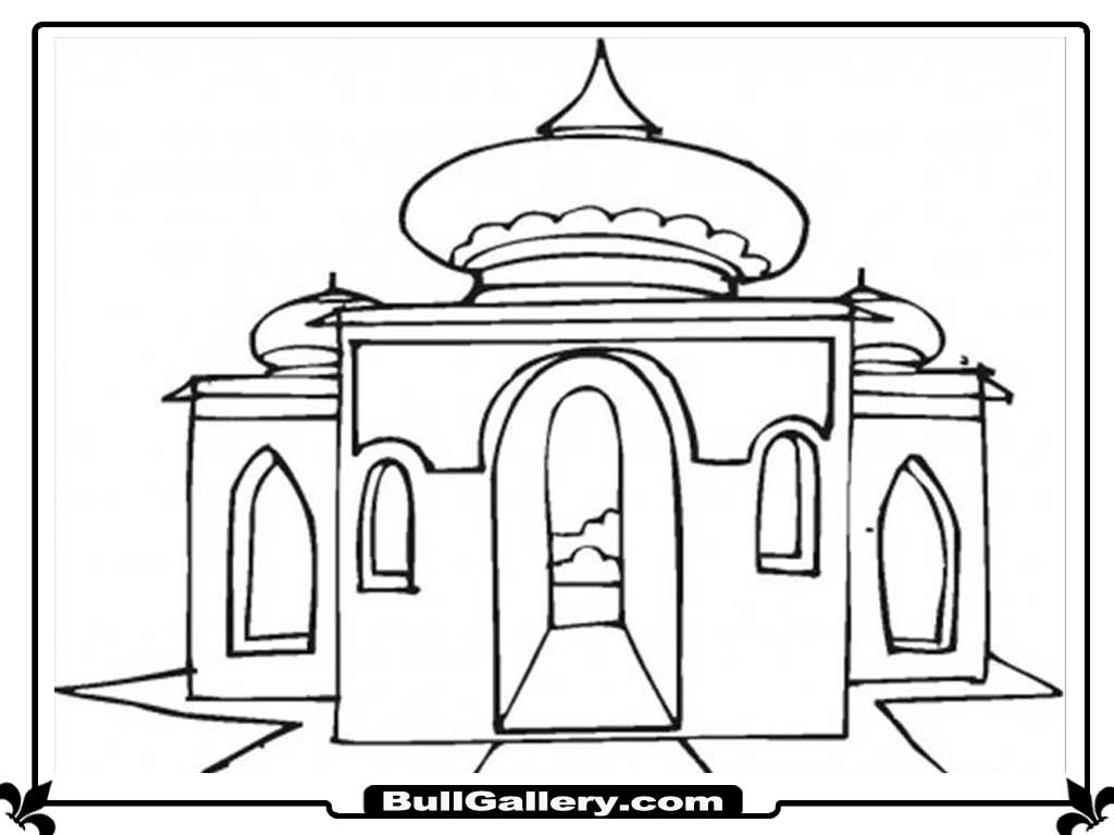 着色页: 清真寺 (建筑和建筑) #64607 - 免费可打印着色页
