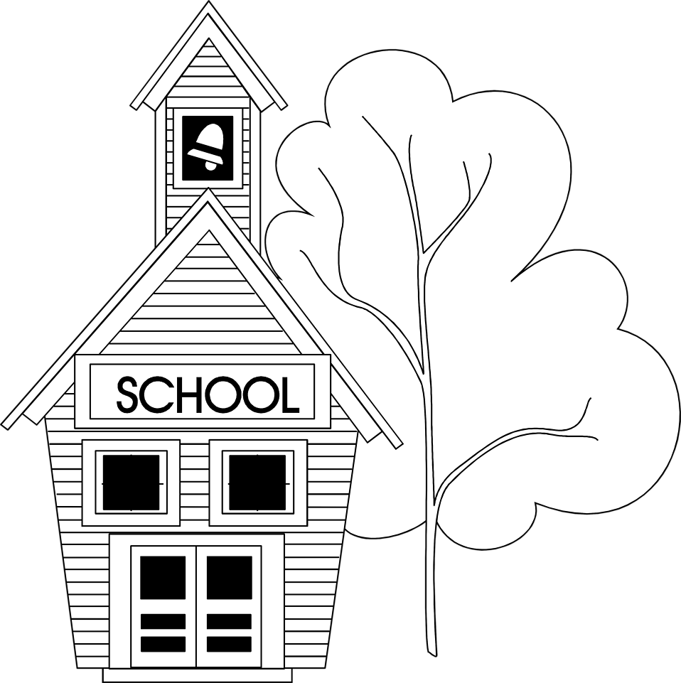 着色页: 学校 (建筑和建筑) #66896 - 免费可打印着色页