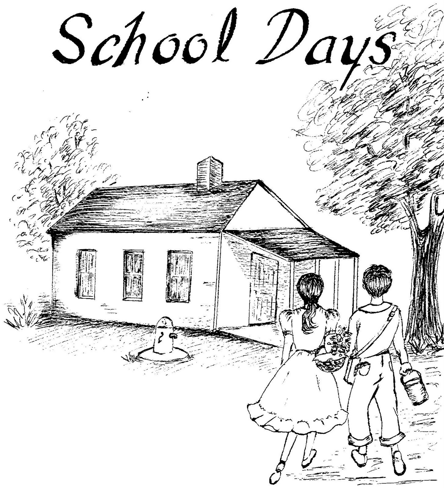 着色页: 学校 (建筑和建筑) #66901 - 免费可打印着色页