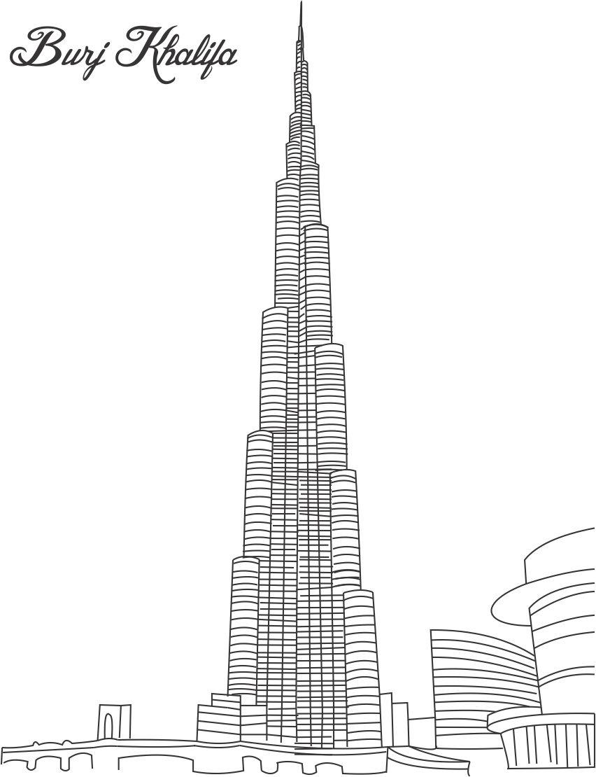 着色页: 摩天大楼 (建筑和建筑) #65790 - 免费可打印着色页