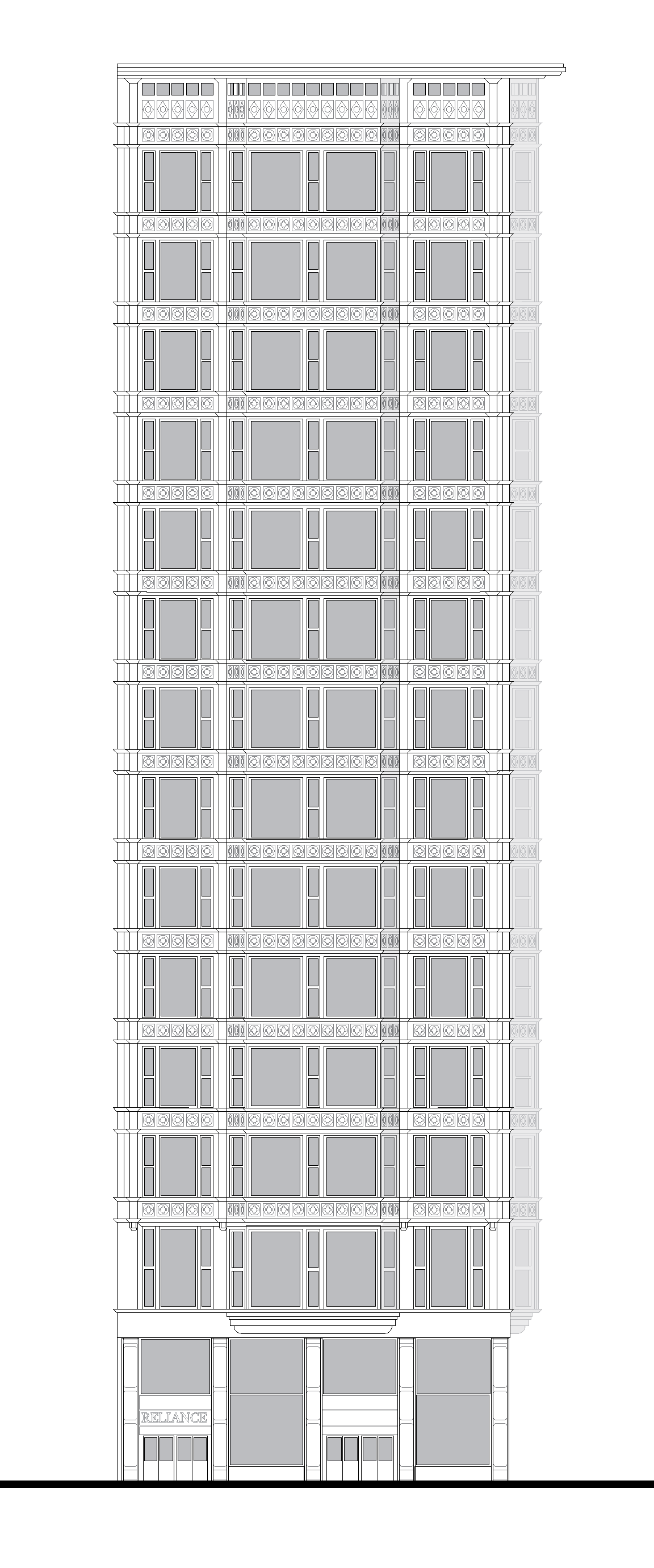 着色页: 摩天大楼 (建筑和建筑) #65948 - 免费可打印着色页