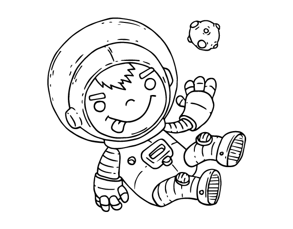 着色页: 宇航员 (职业和专业) #87619 - 免费可打印着色页