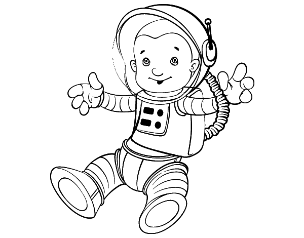 着色页: 宇航员 (职业和专业) #87630 - 免费可打印着色页