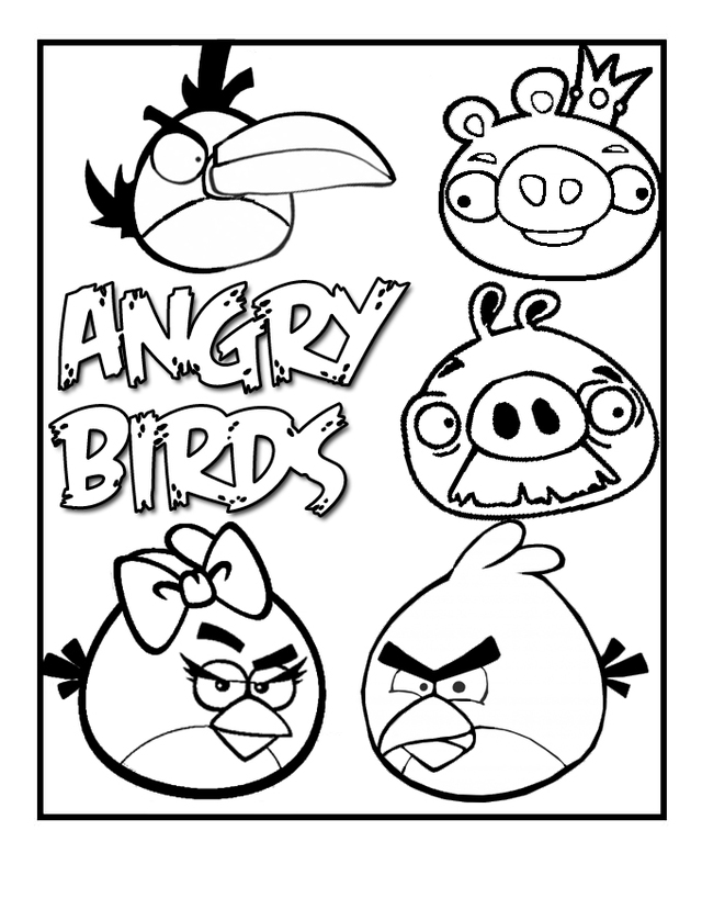 着色页: 愤怒的小鸟 (动画片) #25014 - 免费可打印着色页