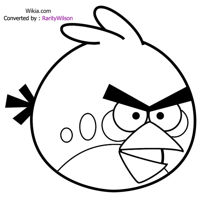 着色页: 愤怒的小鸟 (动画片) #25034 - 免费可打印着色页